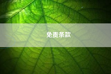 免責條款 免責條款